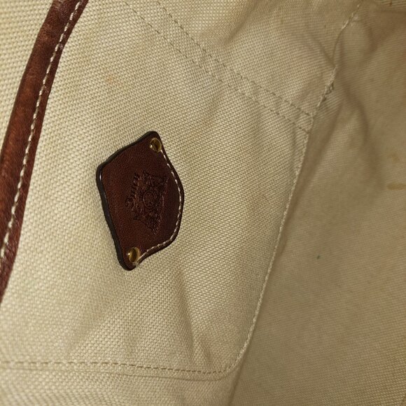 VINTAGE JUICY COUTURE-Y2K Geometric Pink/Brown Tote-Large Leather Charm-Excellen - Picture 8 of 13